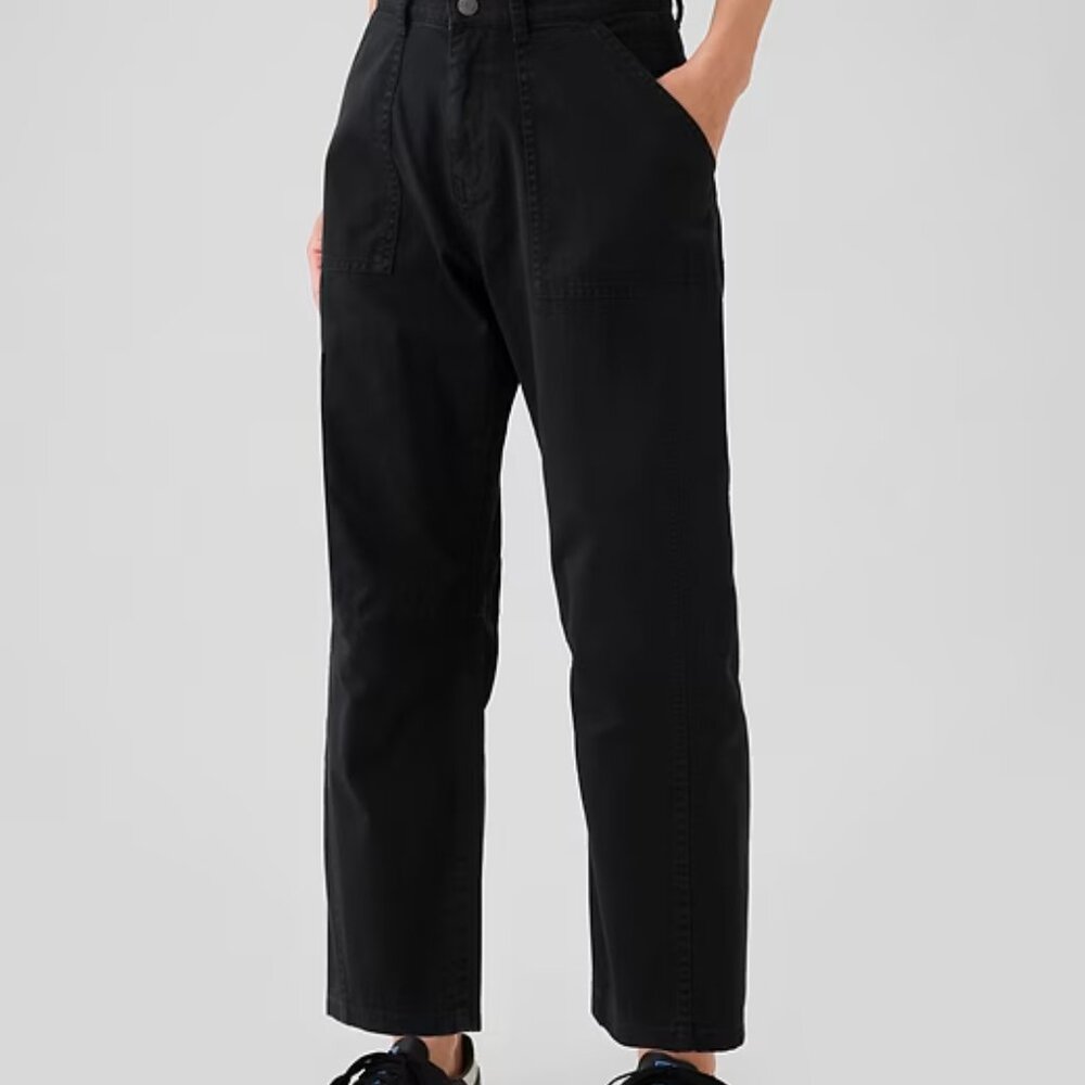 Gap Mid Rise Twill Barrel Pants Size 4 Petite